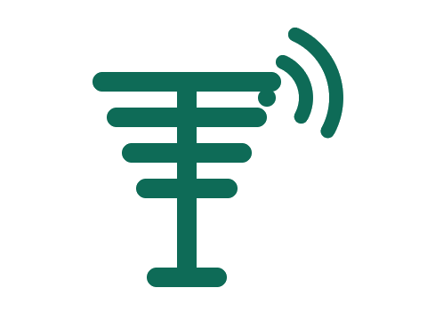 Icona di un’antenna TV - installazione antenne e satellite